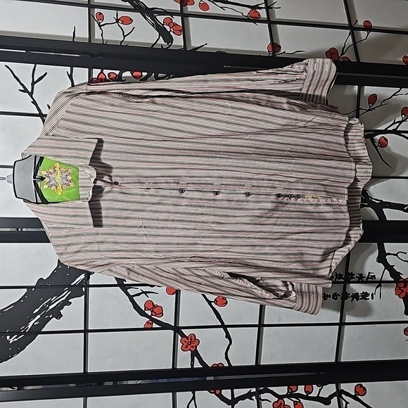 Robert Graham Stiped Button Shirt Size 4XL - Picture 1 of 10